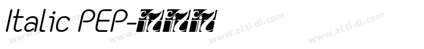Italic PEP字体转换